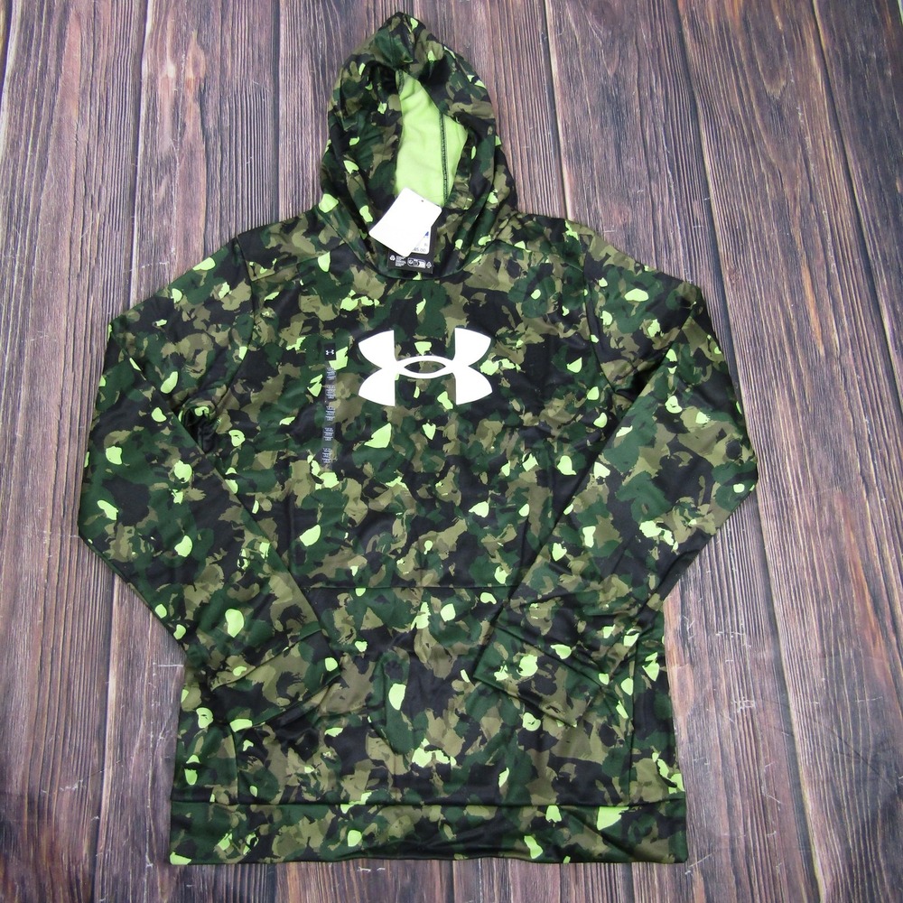 Under Armour Hoodie Boys YXL Camouflage Fleece Pullover Athletic Youth